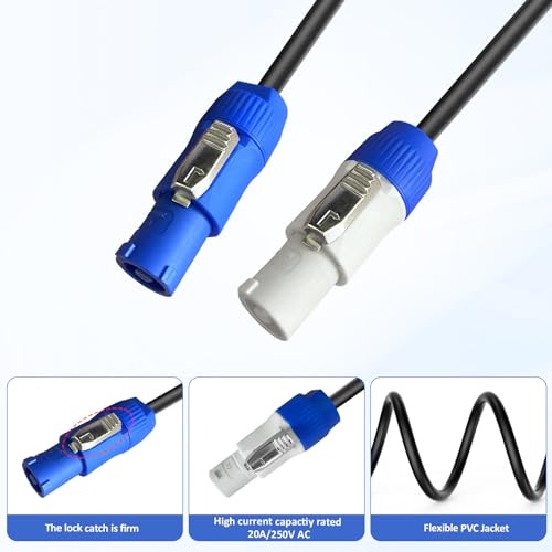 Câble d'alimentation AC PowerCon 3 broches 12 AWG haute fidélité - 2