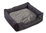 CUCCIA IMBOTTITA - Comodo Divanetto Cuscino Per Cani/Gatti Imbottito Molto Morbido E Confortevole In Tessuto In 100% Poliestere Che Misura 60x50x20h cm. Il Bordo Del Divanetto E' Ideale Per Far Appoggiare La Testa Al Tuo Cucciolo