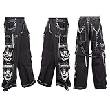 Men Alternative Goth Hatchetman ICP Unisex Pants Black/Jeans Apocalyptic Punk Pants Emo Pant(2XL)