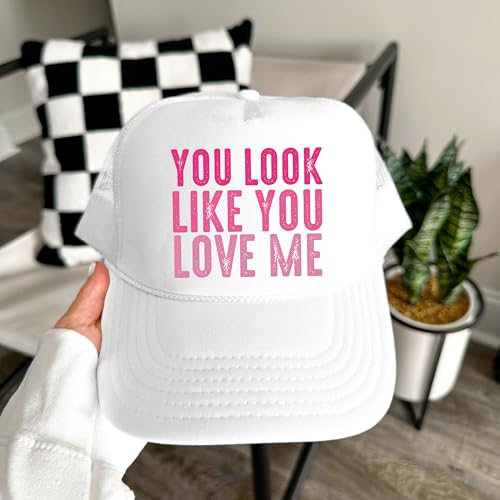Image of You Look Like You Love Me Trucker Hat Country Song Lyrics Adult Classic 5 Panel Mesh Snapback