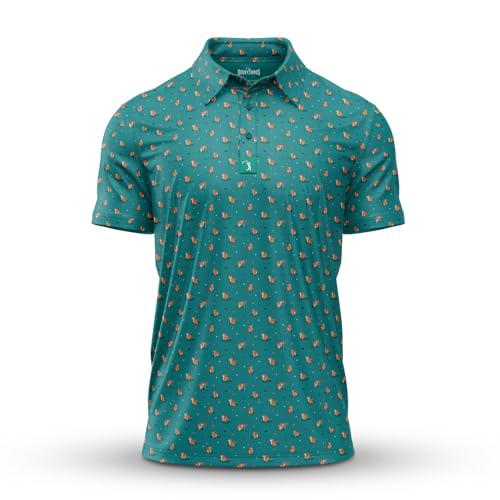 Bogey Bros - Funny Golf Polo Shirts  4 Way Stretch Mens Golf Shirts Short Sleeve, Golf Polos for Men with UPF 50 Protection