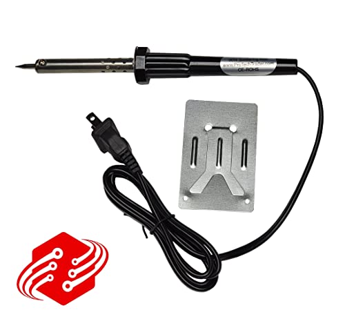 30 Watt Soldering Iron Replaceable Precision Tip 30W Fine Point Conical Electronics Circuit Repair Through Hole Printed Boards Prototyping 120V Plug Pencil Welder Works With 60/40 And Solder #TOP1