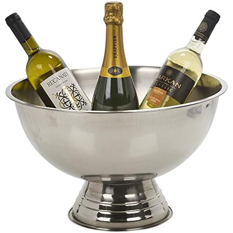 Large Stainless Steel Party Bowl Metal Champagne Wine Beer Ice Bucket Cooler Tub Cover