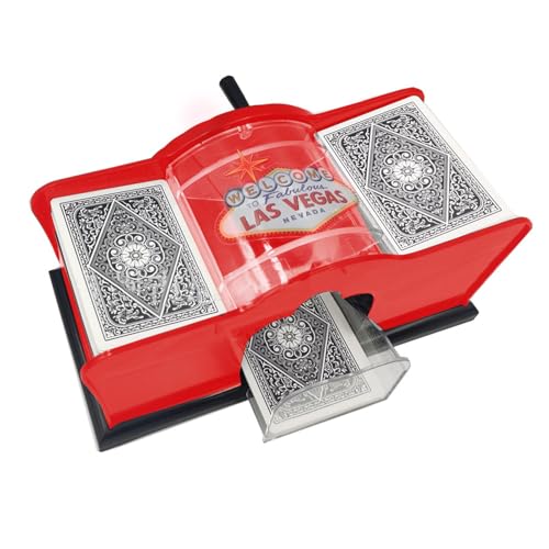 Card Shuffler Machine | Manual Card Shuffling Machine | Shuffle Card Machine for 2 Decks | Lightweight Poker Card Shuffler and Dealer Machine | Cards Playing Tool for Parties