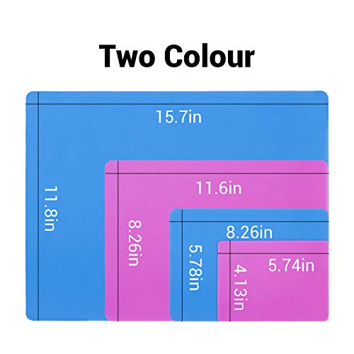 8 PCS Silicone Mats for Crafts, Gartful Epoxy Resin Tumbler Jewelry Casting Molds Sheets, Multiple Sizes(Blue and Pink, 15.7 x 11.8", 11.6 x 8.3", 8.3 x 5.8", 5.8 x 4.1") - Thumbnail 2
