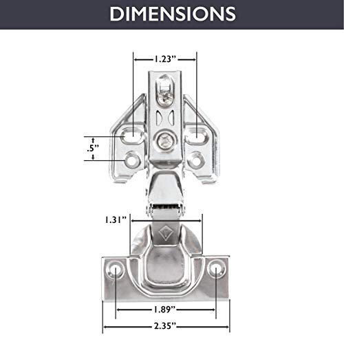 Ilyapa Soft Close Cabinet Hinges Satin Nickel, 2 Pack - Frameless Inset Kitchen Cabinet Door Hinges Hardware #TOP1