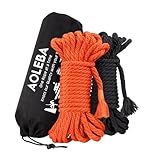 AOLEBA Cuerda de seda suave de 8 mm agradable a la piel, 2 juegos de cuerdas de 32 pies con bolsa de