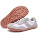 Mioceko Barefoot Mujer Running Zapatillas Ligeras No Deslizantes Zapatos Transpirables Soporte de Arco Sneakers Suela Cero Drop Gris Blanco 36 EU