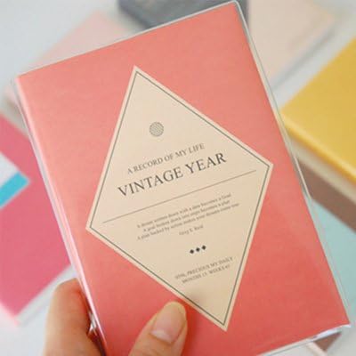 Vintage Year Planner (Diary) - Peach