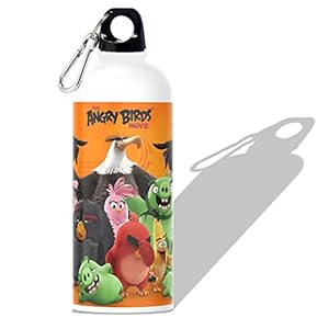 360Edutech, Angry Birds Sipper Water Bottle 600ML, Aluminum, for Kids Boys Girls Men & Women, for Camping Cycling Trekking Schooling etc, Ideal for Hot and Cold Beverages, ABSV6