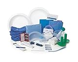 Medline DYNJS0101 Sterile Major Double Basin with Gowns Surgical Tray II (Pack of 3)