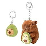 Capybara Keyring Plush Avocado Capybara Keychain Cute Capybara Keychain