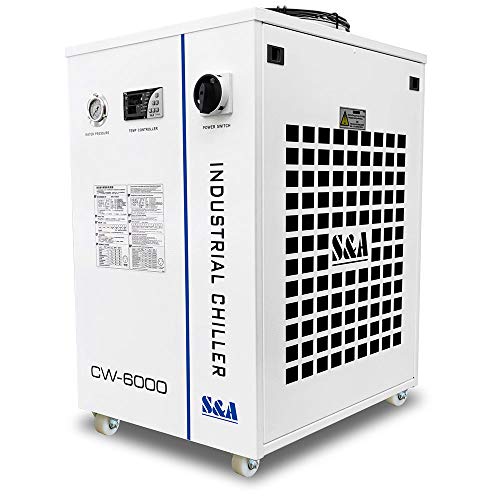 MELDIKISO S&A CW-6000BN Industrial Water Chiller, AC 1P 220V, 60Hz for 100W Solid-State Laer, 22KW CNC Spindle, 30W-300W Fiber Cooling Machine