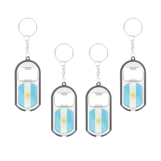 SOIMISS 4Pcs Bandeira Nacional Design Chaveiros Multi-Função Abridor De Garrafas Elementos De Jogo De Futebol Chaveiros