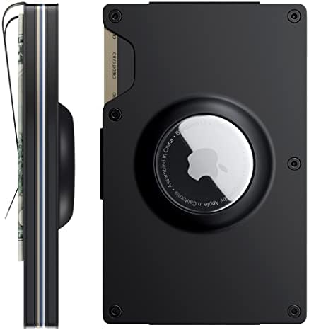 GRIIID Airtag Wallet - Aluminum Credit Card Holder & Money Clip Wallet for Men with Apple AirTag Holder - Slim Minimalist Wallet - RFID Blocking Smart Air tag Wallet - (no airtag included)