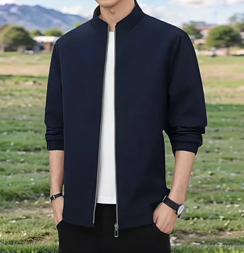 Image of Mens Lightweight Bomber Jacket Casual Stylish Windbreaker