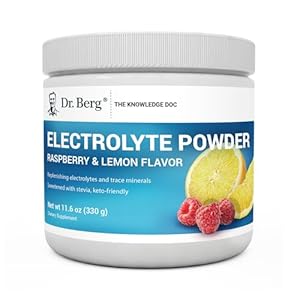 Dr. Berg Zero Sugar Hydration Keto Electrolyte Powder – Enhanced w/ 1000 mg of Potassium & Real Pink Himalayan Salt (NOT Table Salt) – Raspberry & Lemon Flavor Hydration Drink Supplement – 50 Servings