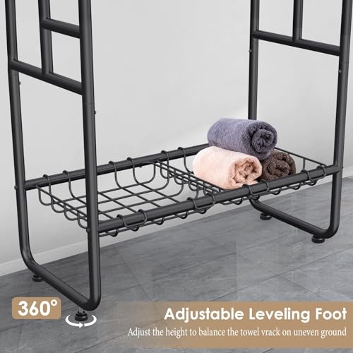 Kayfia-40-Freestanding-3-Tier-Metal-Towel-Rack-2-Baskets-6-Hooks-Dual-Use-Drying-Display-Rack-Holds-Oversized-Bath-Towels-Blankets-fits-Indoor-Bathroom-Bedroom-Outdoor-Black
