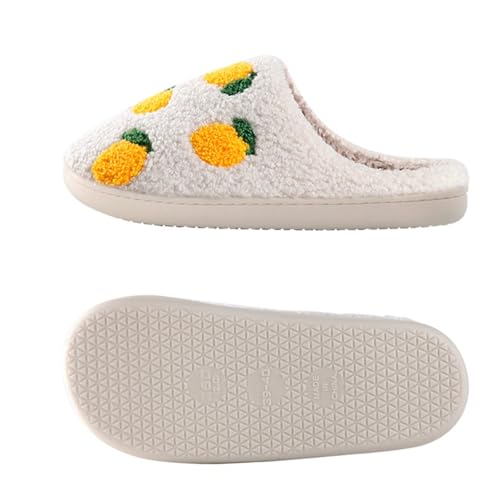 Image of Women's Men's Strawberry Slippers Cute Fruit Home Slippers Winter Fuzzy Memory Foam Fluffy Warm House Shoes