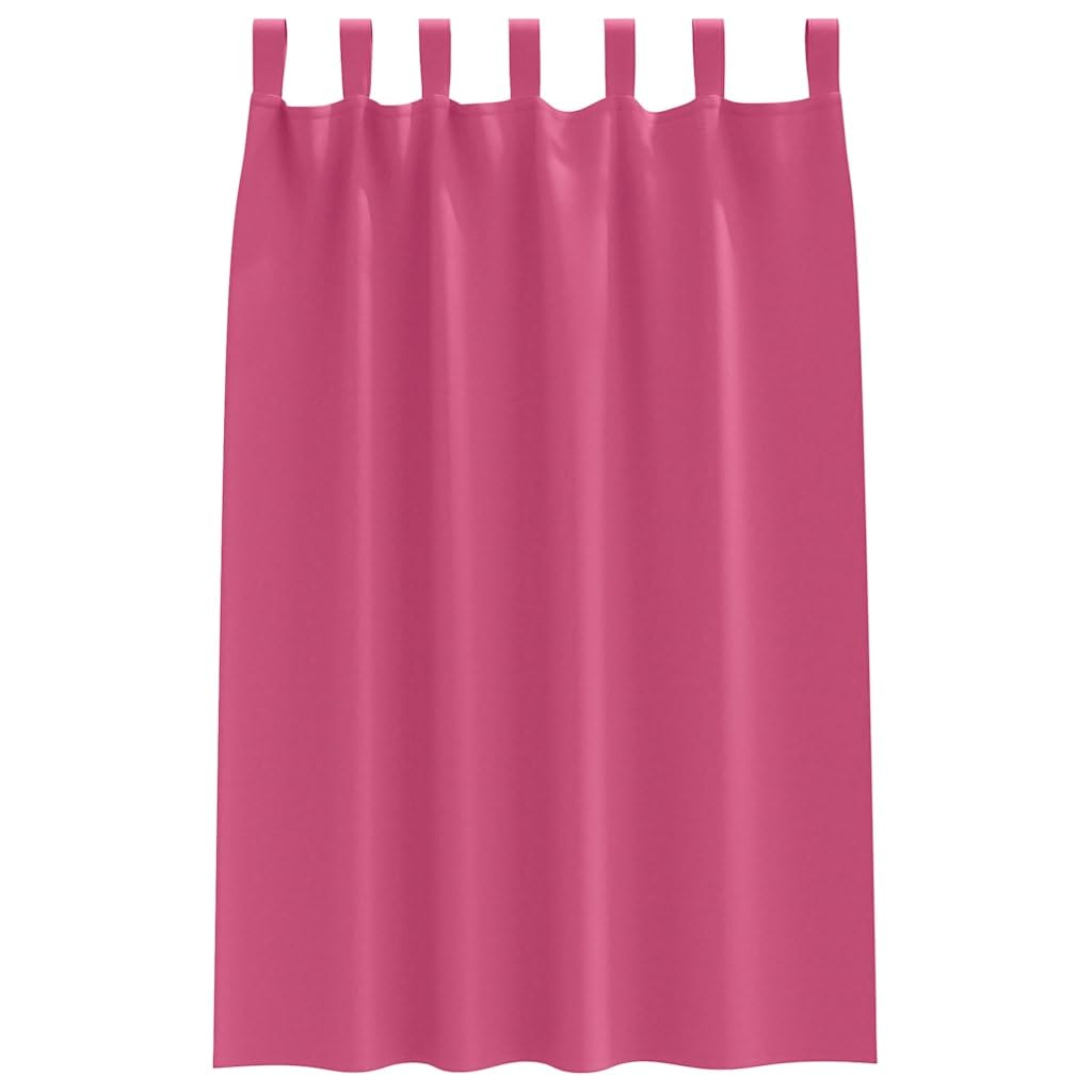Cortinas opacas con anillas, 2 unidades, poliéster rosa claro, 175 x 140 cm, 80% – 90 %, protección solar, 4 opciones para colgar, para salón, dormitorio, oficina, privacidad