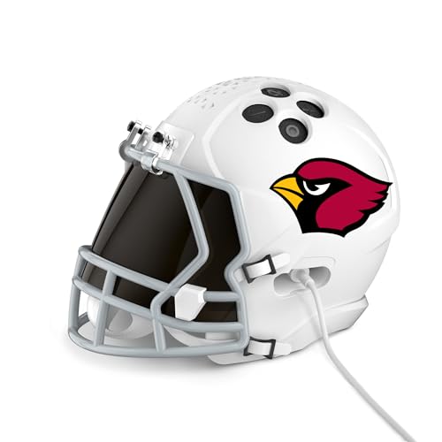 Image of NFL Echo Dot Bundle: Includes Echo Dot | Charcoal and Limited-Edition NFL Helmet Stand | Arizona Available in All 32 NFL Team Designs. While supplies last.