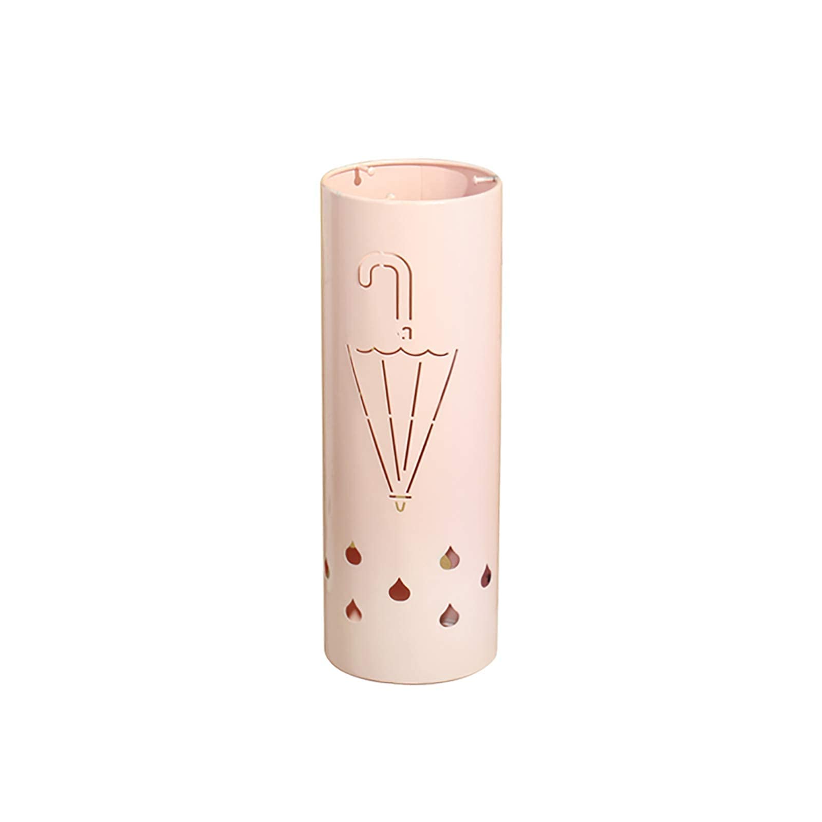 GHHVFEC Metal Umbrella Stand with Drip Tray and Hooks, Openwork Design Umbrella Holder Rack for Hallway Foyer Entryway Storage