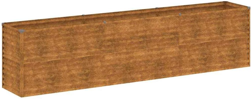 Top-down view of the empty vidaXL Raised Garden Bed