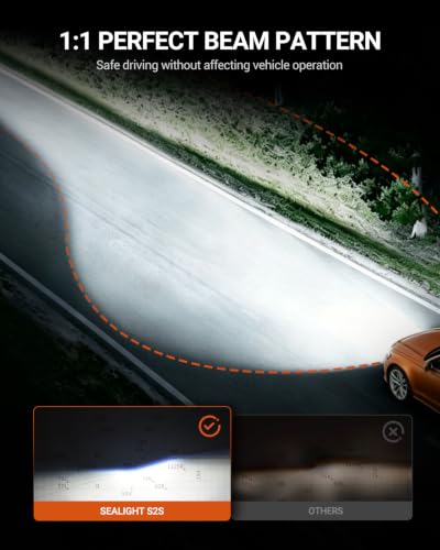 Image of SEALIGHT 9012 LED Fog Light Bulbs, 80,000LM, 6500K Cool White, 2-Pack