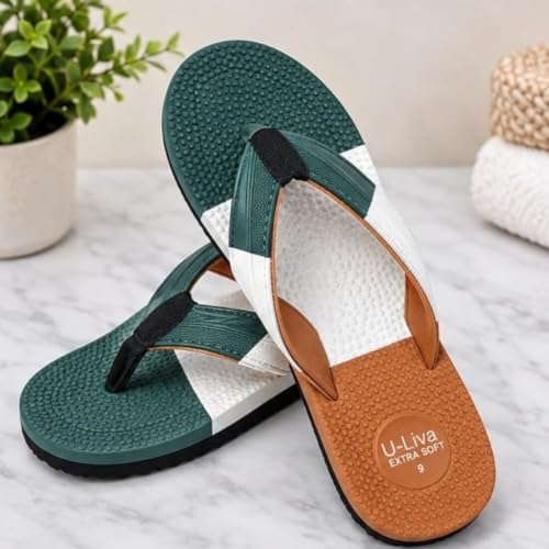 Image of Extra Soft Men's Comfort Flip Flops | Cushioned Massage Sole | Lightweight Daily Wear Slippers | Ortho | Casual Wear