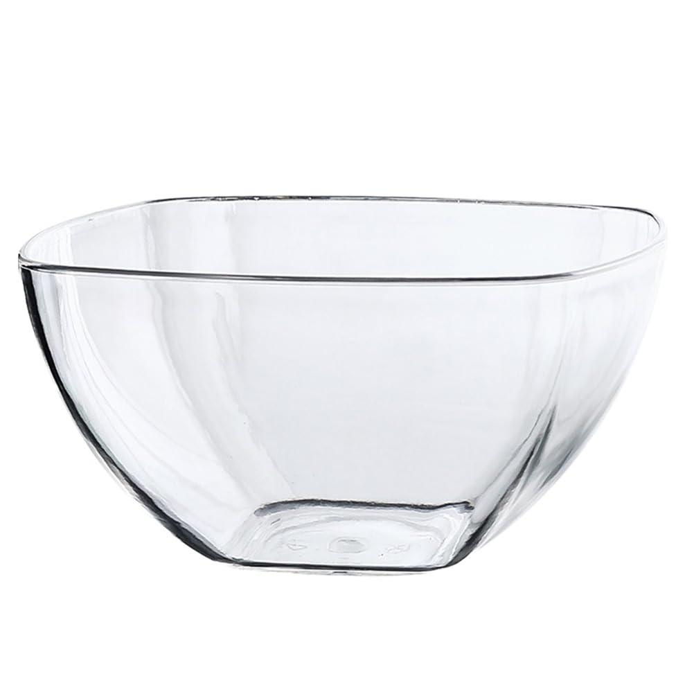 DOITOOL Cuencos de vidrio transparente para frutas de cristal, cuenco cuadrado de acrílico para ensalada, cuencos transparentes para servir ensalada de verduras, tazón de postre y frutas para el