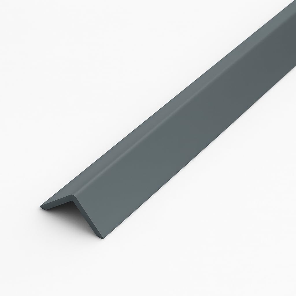 Home Smart Anthracite Grey 1 Metre Upvc Plastic Rigid Angle 40 X 40Mm Corner Cover Trim 90 Degree