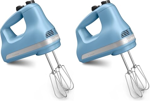 Image of KitchenAid 5-Speed Ultra Power Hand Mixer - KHM512,Velvet Blue,(Pack of 2)