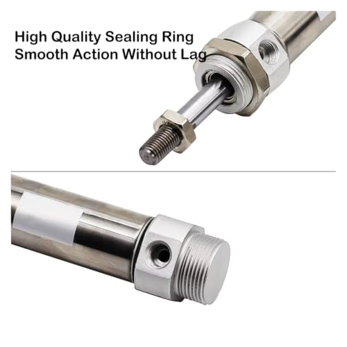 Cilindro neumático para espacio limitado de acero inoxidable y precisión 7
