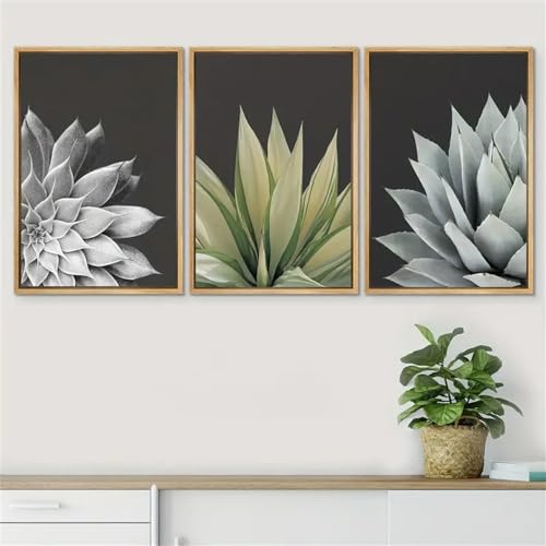 Lienzo de arte moderno abstracto de suculentas para dar vida a paredes vacías