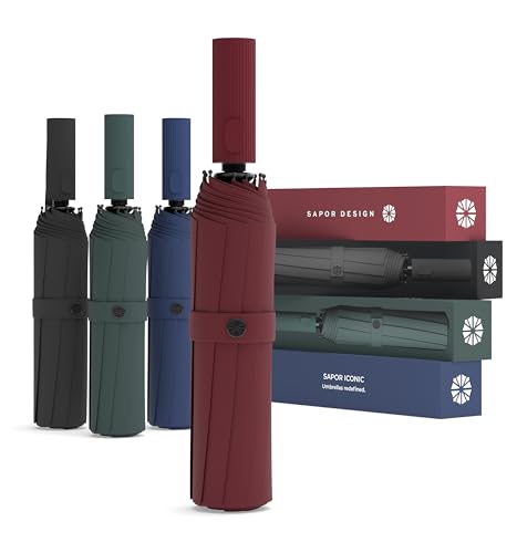 Sapor Design Premium Regenschirm mit Lotus Effekt | sturmfest, windsicher,...