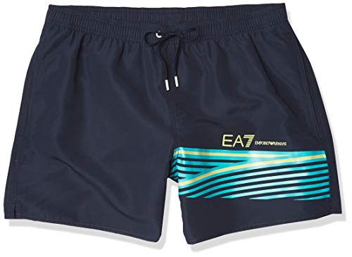 EA7 Emporio Armani Active Men's Seaworld Swim Boxer, Blue Navy, 54