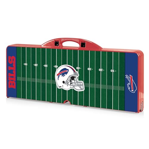 Image of PICNIC TIME NFL Picnic Table Portable Folding Table with Seats and Umbrella