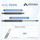 ARANA 600MM 700N/71.4KG Struts Shocks Gasdruckfeder, L-Typ Gasfeder Gasdruckdämpfer Hydraulisch Halterung Für Wohnmobilbett Camper Lkw Boot Wohnmobilfenster Schwer Kiste Deckel Abdeckung, 2 Stück