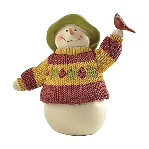 PlentifulHome Cute Snowman Figurine for Christmas Cover