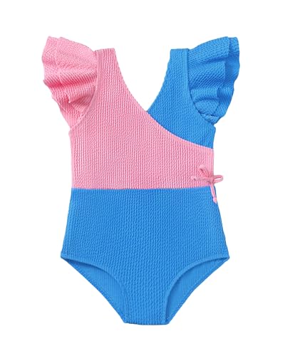 Image of Mioglrie Toddler Baby Swimsuit Girl Bathing Suit Girl 2T 3T 4T 5T 6T Girls One Piece Swimsuits Color Block Swimwear