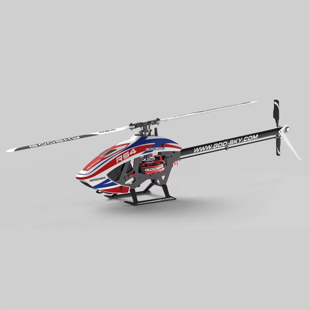 Goosky Legend RS4 Venom Helicopter Kit with Motor - White (Unassembled) - GooSky Legend RS4 RC Helicopter Kits Compatible with Pulse 1800mah 50C/70C 22.2V 6S LiPo Battery (HELIDIRECT) (White)