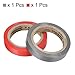PATIKIL 26Ft Grip Finishing Tape, 2 Pack PVC Racquet Finishing Tapes Racket Accessories Sticky Seal for Tennis Badminton, Red/Grey