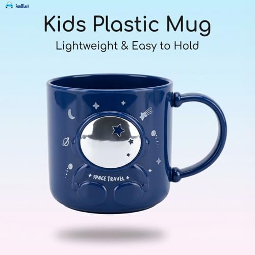 Image of FunBlast Space Milk Mug for Kids - 390 Ml; Unbreakable Mug for Kids, Milk Mugs for Kids Unbreakable - Milk Drinking Cup for Kids (NavyBlue)