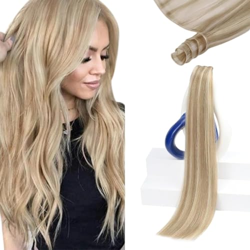 Sunny Hair Genius Weft Hair Extensions Golden Highlight Blonde 16 Inch