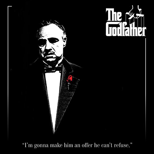 The Godfather Red Rose 40 x 40 cm cadeau idéal pour fan de cinéma