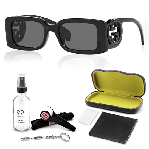 Gucci GG1325S Designer Fashion Sunglasses - Elegant, Sophisticated & Stylish Rectangular Shape Eyewear W/Luxury eSHADES Kit