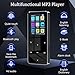 144Gb MP3 Player Wireless Bluetooth 5.2: Portable Multi-Function Music Player with HD Earphones,Speaker,FM Radio, Voice Recorder, Slim Design