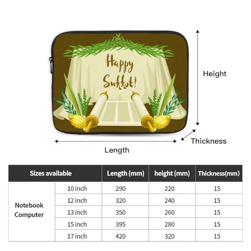 Funda para portátil Happy Sukkot apta para 10-17 pulgadas miniatura 4