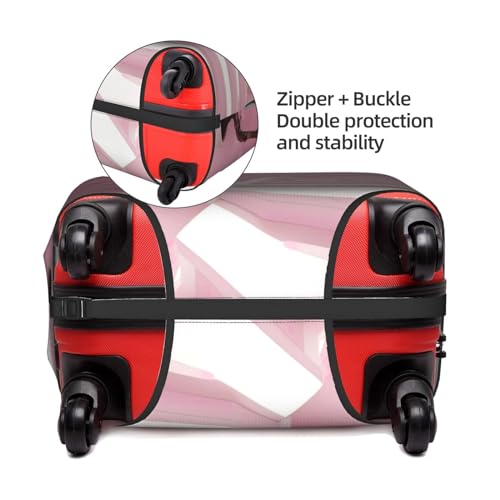 Cherry Blossom White Staircase Luggage Cover, Suitcase Protector,%Trolley Case Cover For Medium Luggage, Suitcase Protector.4