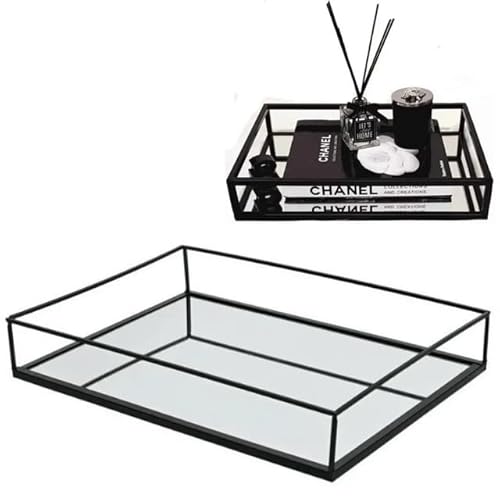 Bandeja Decorativa Espelhada Premium Lavabo Banheiro Escritorio Elegante